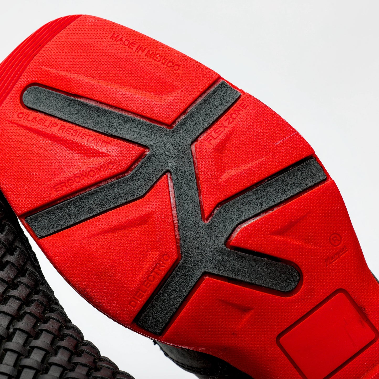 Black Basketweave Leather Botin With Lightweight Soles - Square Toe