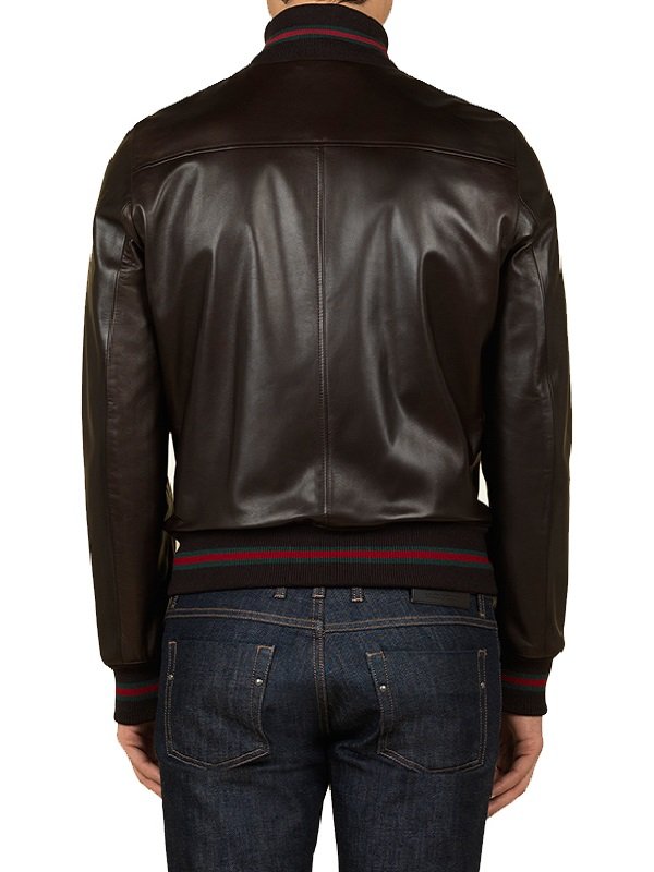 Luxurious Leather Bomber Jacket